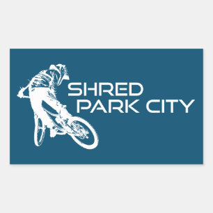 シュレッドパークシティユタマウンテンサイクリング 長方形シール