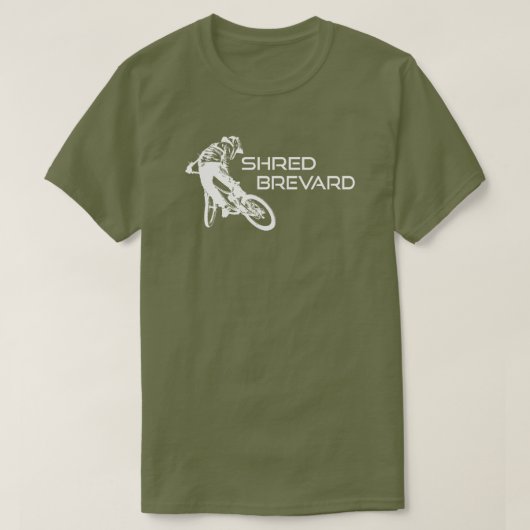 シュレッドブレバードノースカロライナ山サイクリング Tシャツ (デザイン正面)