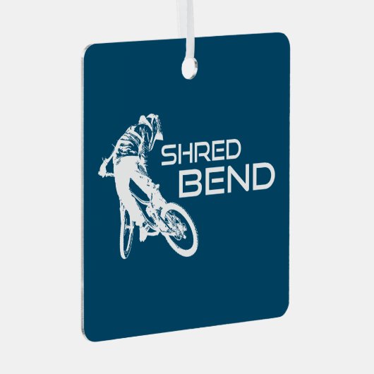 シュレッドベンドオレゴン山サイクリング メタルオーナメント (正面右)
