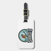 シュレッド大学スキー ラゲッジタグ (正面縦)