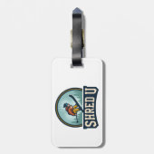 シュレッド大学スキー ラゲッジタグ (裏面縦)