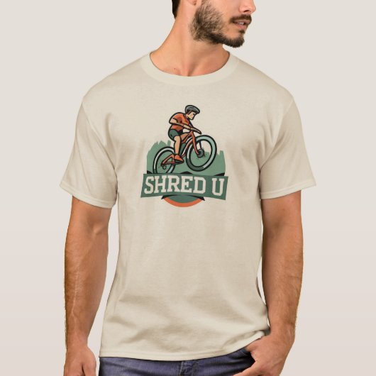 シュレッド大学 マウンテンバイク Tシャツ (正面)