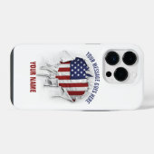 シュレッド・リップ・アンド・トーン アメリカ国旗 Case-Mate iPhoneケース (裏面横)