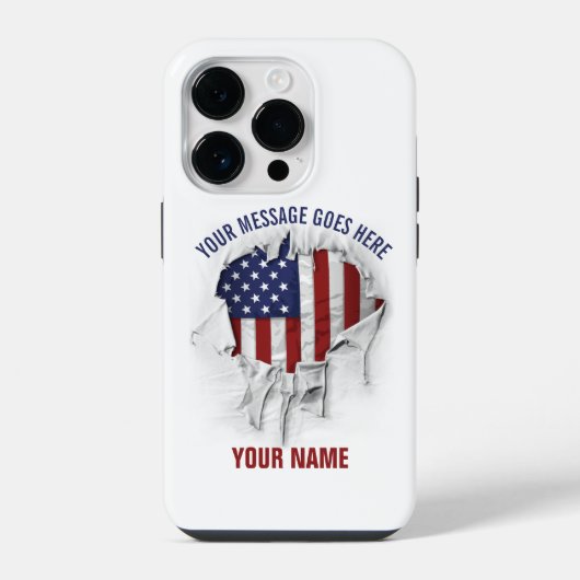 シュレッド・リップ・アンド・トーン アメリカ国旗 Case-Mate iPhoneケース (裏面)