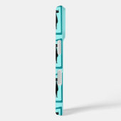 シュレディナーズキャットミッドセンチュリーモダンブルー淡い色の Case-Mate iPhoneケース (裏面 / 右)