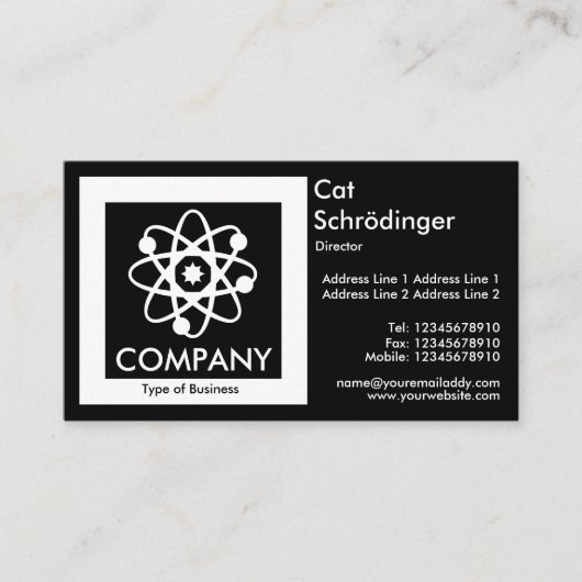 シュレディナーズキャット – ブラック 名刺 (正面)