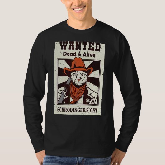 シュレディンガーのキャット量子物理学術 Tシャツ (正面)