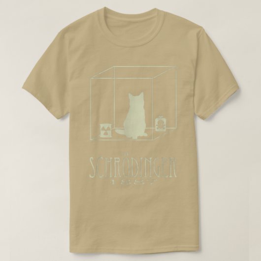 シュレディンガーの猫が生きているパラドックス科学Ge Tシャツ (デザイン正面)