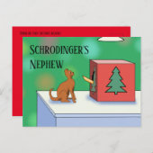 シュレディンガーの猫と甥のクリスマスポストカード ポストカード (正面/裏面)