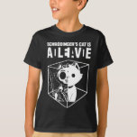 シュレディンガーの猫と科おもしろい学の猫が死んで生き延びた Tシャツ<br><div class="desc">シュレディンガーの猫と科おもしろい学の猫が死んで生き延びた</div>