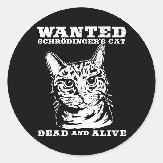 シュレディンガーの猫は死んだか生きたかったか ラウンドシール (正面)