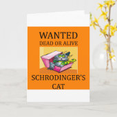 シュレディンガーの猫ジョーク カード (黄色い花)