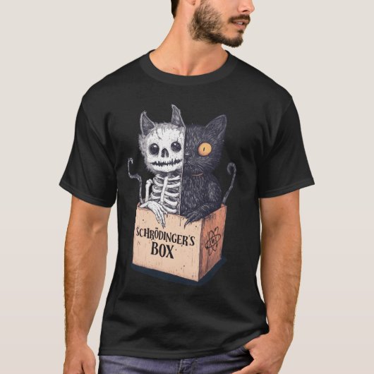 シュレディンガーの猫 ジョーク Tシャツ (正面)