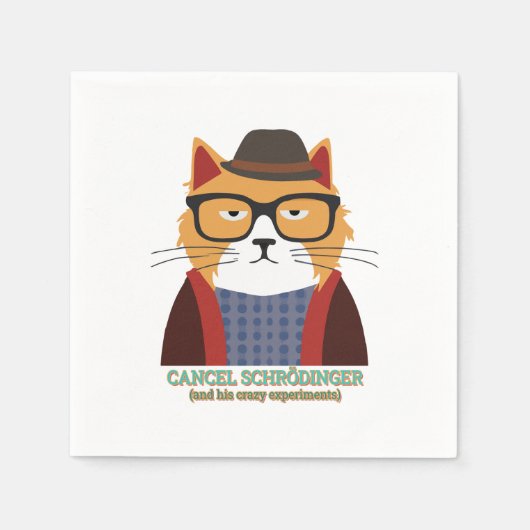 シュレディンガーの猫 スタンダードカクテルナプキン (正面)