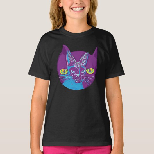 シュレディンガーの芸術的猫 Tシャツ (正面)