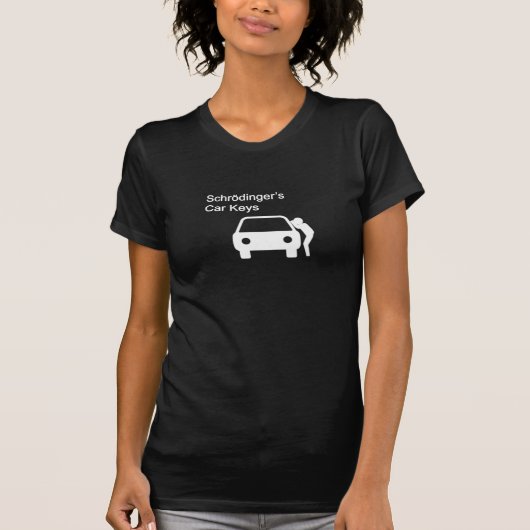 シュレディンガーの車の鍵（ダークアパレル） Tシャツ (正面)