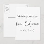 シュレディンガー方程式(名前あり) ポストカード (正面/裏面)