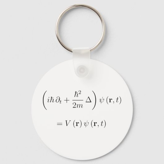 シュレディンガー波方程式 キーホルダー (正面)