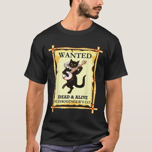 シュレディンガー物理キャット量子物理学者 Tシャツ (正面)
