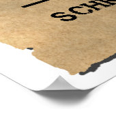 シュレディンガー猫指名手配ポスター | Physics Joke ポスター (角)