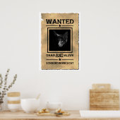 シュレディンガー猫指名手配ポスター | Physics Joke ポスター (キッチン)