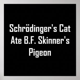 シュレディンガー食べズキャット・B・F・スキナーの鳩 ポスター