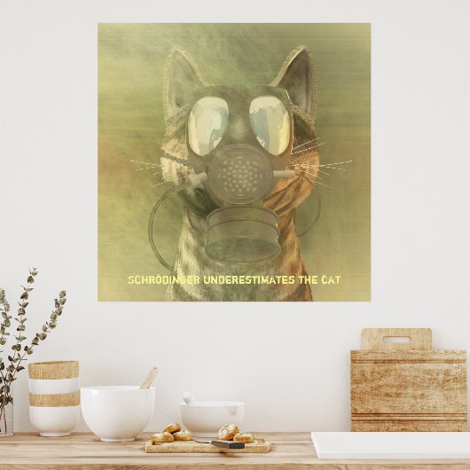 シュレディーンは猫のポスターを過小評価している ポスター (キッチン)