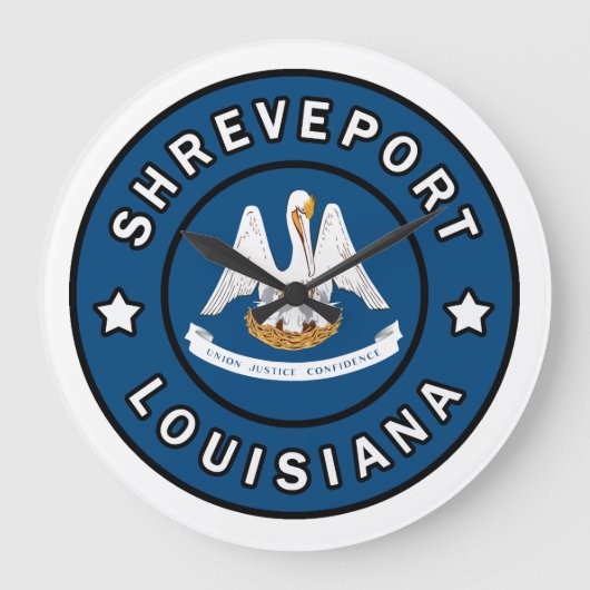 シュレブポートルイジアナ ラージ壁時計 (正面)