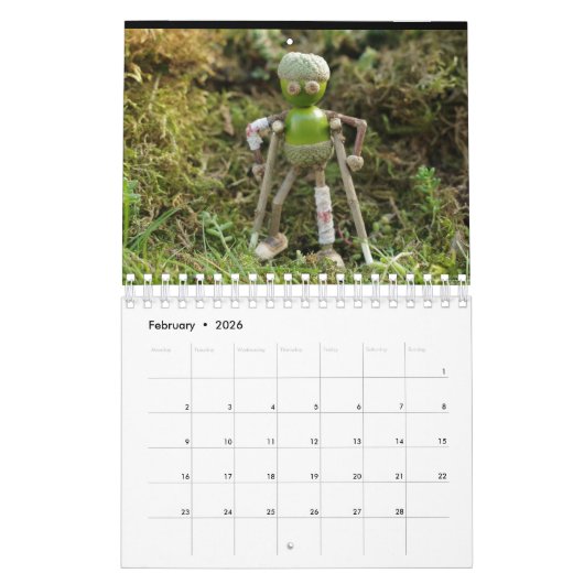 シュレブルック渓谷のドングリ族 カレンダー (2月 2026)