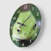 シュレーゲルアオガエルの掛け時計 ラージ壁時計 (傾斜)