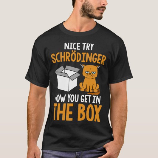 シュレーダーズキャット物理科学おたく Tシャツ (正面)