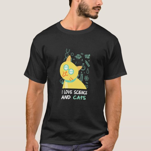 シュレーディンガーの猫 ネルド 物理学 科学者 Tシャツ (正面)
