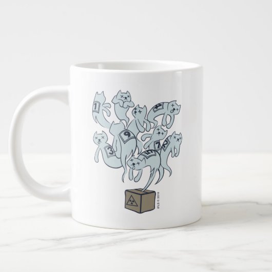 シュレーディンガーキャット9ライブス ジャンボコーヒーマグカップ (左)