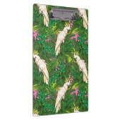 シュロの葉が付いているオウムパターン クリップボード (右)