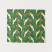 シュロの葉が付いているオウムパターン タペストリー (正面(横))