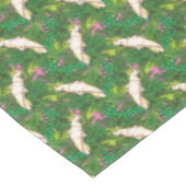 シュロの葉が付いているオウムパターン テーブルクロス (アングル)