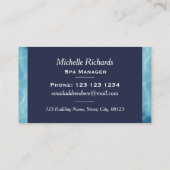 シュロの葉のスパのプールのさざ波 名刺 (裏面)