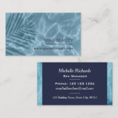 シュロの葉のスパのプールのさざ波 名刺 (正面/裏面)