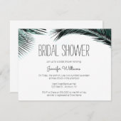 シュロの葉のビーチのブライダルシャワー招待状 招待状 (正面/裏面)