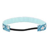 シュロの葉の青パターン アスレチックヘッドバンド (裏面)