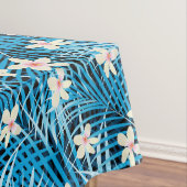 シュロの葉の青パターン テーブルクロス (インサイチュ)