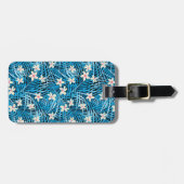 シュロの葉の青パターン ラゲッジタグ (正面横)