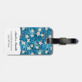 シュロの葉の青パターン ラゲッジタグ (裏面横)