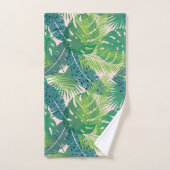 シュロの葉パターンタオルセット バスタオルセット (ハンドタオル)