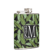 シュロの葉|のモノグラム フラスク (右)