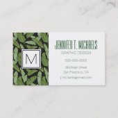 シュロの葉|のモノグラム 名刺 (正面)