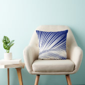 シュロの葉-濃紺および白 クッション (椅子)
