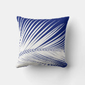 シュロの葉-濃紺および白 クッション (裏面)