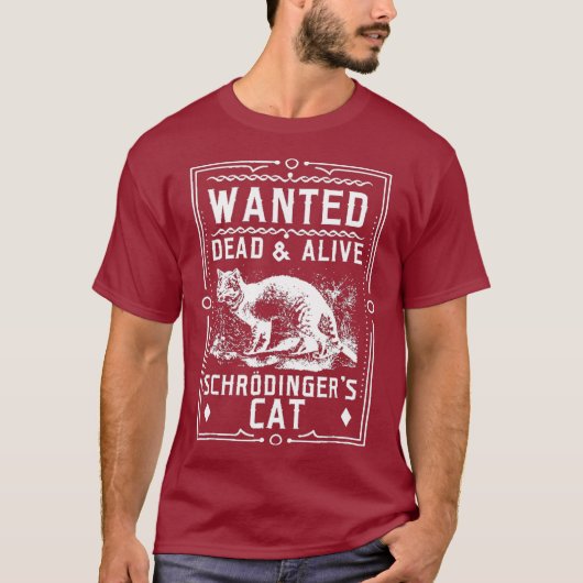 シュローダー猫が死んだ生命科学を望んだ Tシャツ (正面)