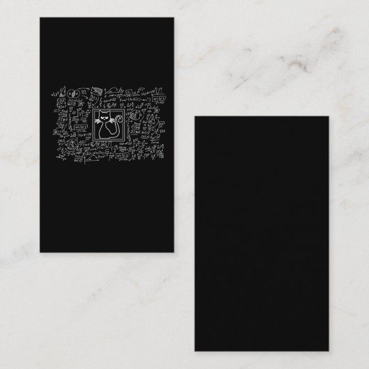 シュローディンガーズ猫箱科学おもしろいおたく物理学 名刺 (正面/裏面)